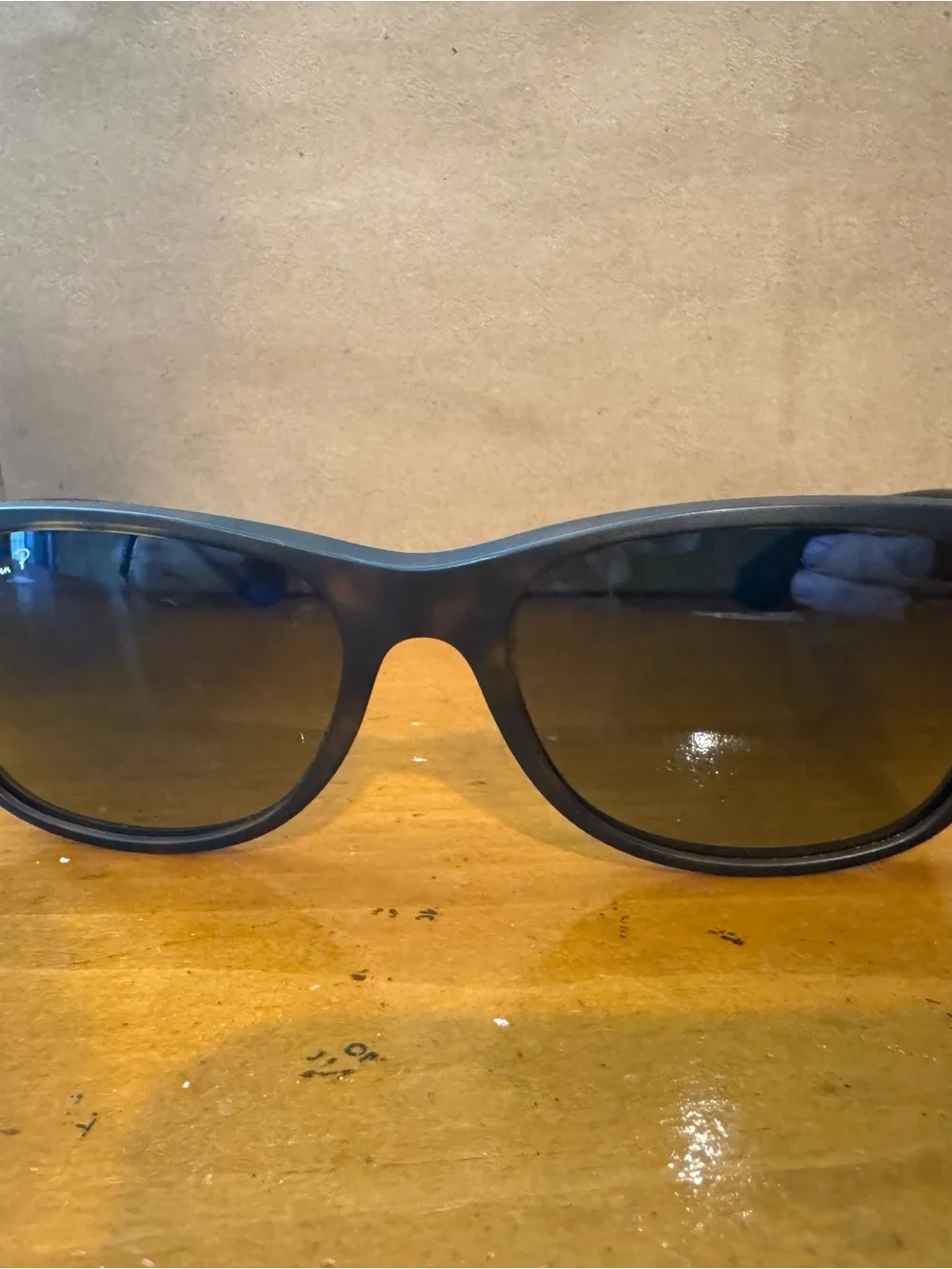Ray-Ban Black Frame with Amber/Brown Lenses New Wayfarer RB2132